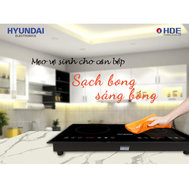 Bếp đôi 1 từ , 1 hồng ngoại Hyundai HDE 1201 – Bảo hành chính hãng 12 tháng