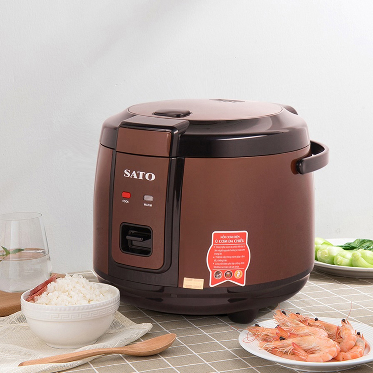 Nồi Cơm Điện SATO 18F051 – 18F052 – Dung tích 1.8L – Bảo hành 12 tháng