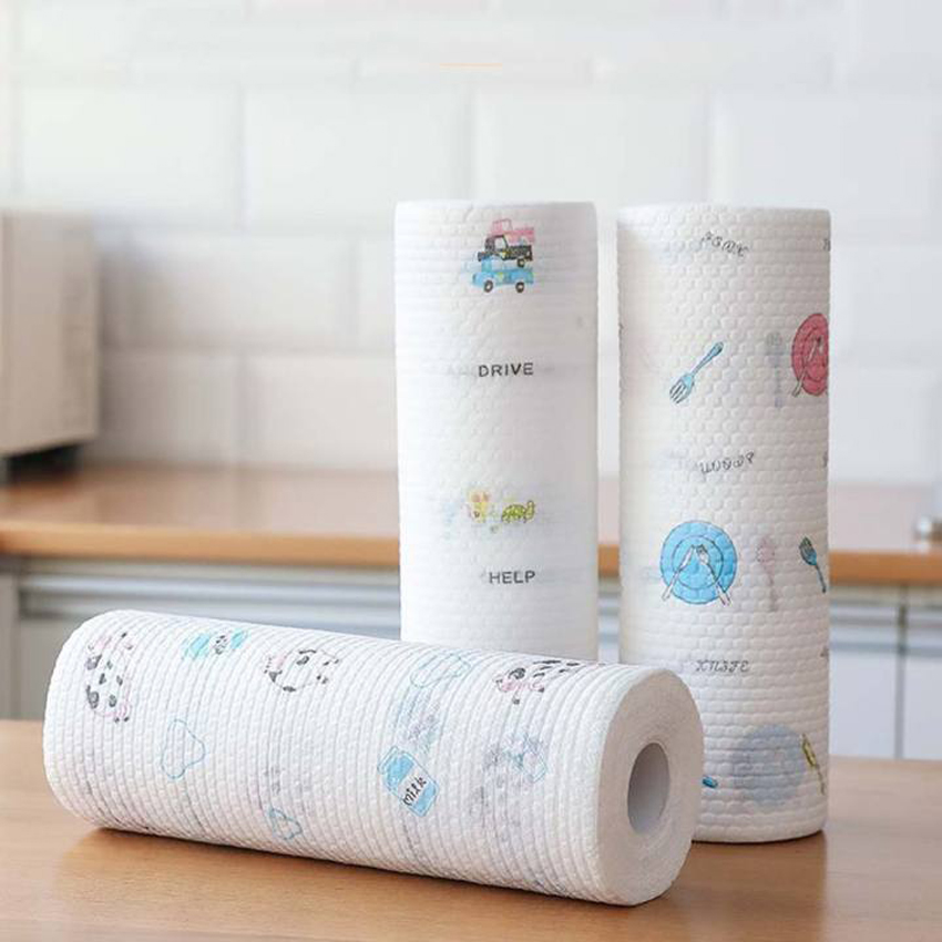 Cuộn giấy lau nhà bếp đa năng – tờ màu trắng Có Thể Giặt Được Loại 20cm