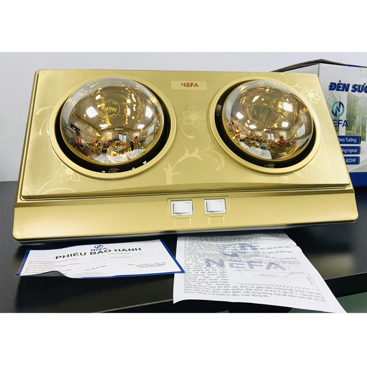 Đèn sưởi nhà tắm Nefa 2 bóng NFS68-2 – Bảo hành 24 tháng